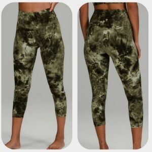 Lululemon Align High Rise Crop 23" in Diamond Dye Sage Olive  4